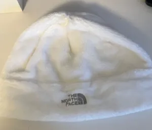 The North Face White Fuzzy Winter Hat thumbnail 1