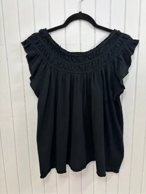 We The Free Black Coconut tree Smocked Off-Shoulder Tunic Top Size S thumbnail 3