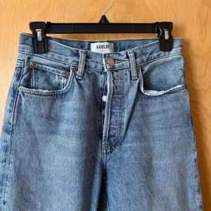 AGOLDE Fran Jeans Women 23 Light Blue High Rise Straight Leg Button Fly A9157C thumbnail 2