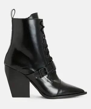 All Saints Bianca Bootie in Black Leather thumbnail 1