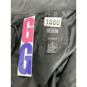 Womans Helium Outerwear Black Button Down Trench Coat Small thumbnail 3