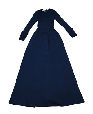 Vtg Angela Lanza for Jonathan Phillips Navy Long Sleeve Knit Dress Womens thumbnail 1