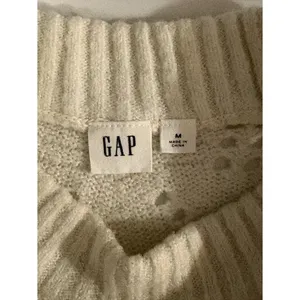 Gap Ivory Frost/Cream Pointelle Crew Sweater thumbnail 5