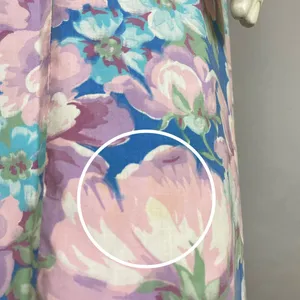 Vintage Handmade Housedress Floral Dress Purple Blue‎ Zip-Front Stand-Up Collar thumbnail 6