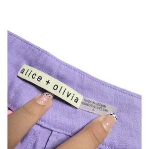 Alice + Olivia Dylan High Waist Purple Pants Size: 8 thumbnail 6