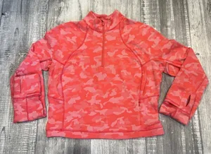Lululemon Its Rulu Run Camo Cropped Half-Zip Size 12 (A 70) thumbnail 1