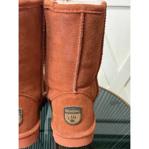 BEARPAW Elle Short 1962W Rust Orange Suede Sheepskin Winter Boots Women Size 6 thumbnail 10