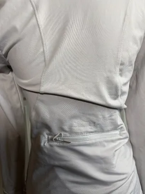 Athleta white long sleeve half-zip athletic top (size S) thumbnail 3