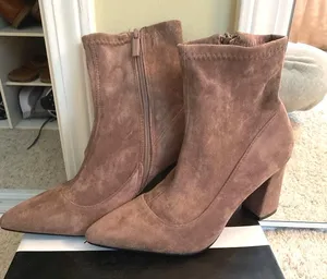 Brown Pointed Booties Size 9 thumbnail 1