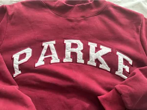 PARKE Red Mockneck Valentine’s Day Sweatshirt thumbnail 2