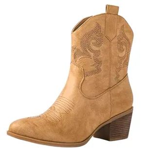 Global Win Women's Tan Western Boots Size 9.5 thumbnail 2