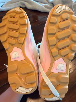 Sorel Women’s Waterproof Leather Hiking Boots Cream Pink Green Lace Up Sneakers thumbnail 4