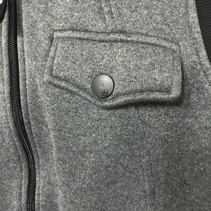 BURTON grey and black full zip vest size large hoodie thick knit‎ thumbnail 3