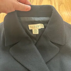J. Crew Black Wool Double Breasted Peacoat‎ Jacket Lined Size 4 READ Office thumbnail 5