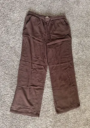 Brown Drawstring Lounge Pants Size L thumbnail 1