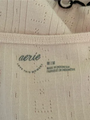 SET Aerie Pointelle Balloon Pajama Pants and Pointelle Tank Set thumbnail 4