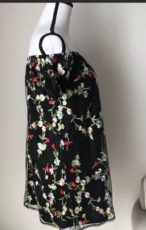 Urban Outfitters Embroidered Floral Mini Dress thumbnail 6