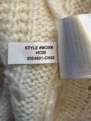 Madewell Charley Boxy Cozy Oversized Pullover Sweater XS Cream Alpaca Knit MC006 thumbnail 8
