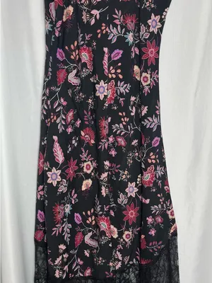 Y2K Lace Floral Maxi Dress Dark Romance Small WhimsyGoth Fairy Grunge NWOT thumbnail 5