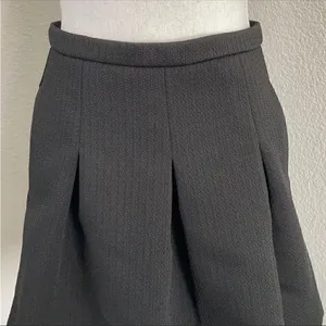 Madewell Black Bistro Pleated Mini Skirt thumbnail 3