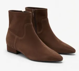 NWT JASON WU Genuine Leather Runway Style Side Zipper Boot Chocolate Brown 7 thumbnail 1