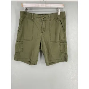 Sonoma Cargo Shorts Olive Green Utility Stretch Cotton Womens Size 10 thumbnail 2