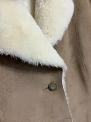 Vintage LOFT Faux Suede Fur Collar Lined Penny Lane Jacket - Size 10 thumbnail 8