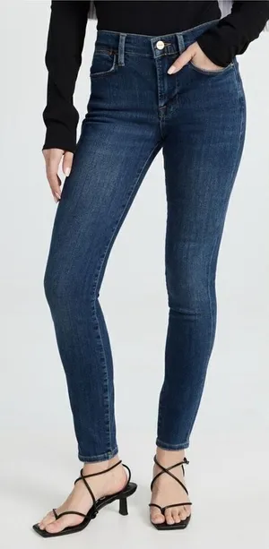 FRAME Le High Skinny Jeans in Harvard dark wash high rise Sz‎ 30 thumbnail 1