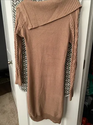 Sweater Dress As Shown Size S Tan thumbnail 4