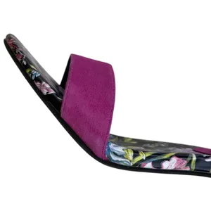 EUC Jeffrey Campbell Leather Purdy Heeled Sandals Magenta Floral Size 8 thumbnail 5