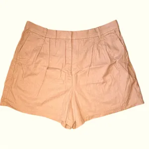 Abercrombie and Fitch Khaki Linen Tailored Trouser pleated Business Shorts thumbnail 10