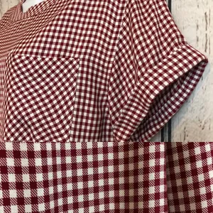 Madewell Gingham shift red white checkered picnic retro dress pockets size xs thumbnail 8