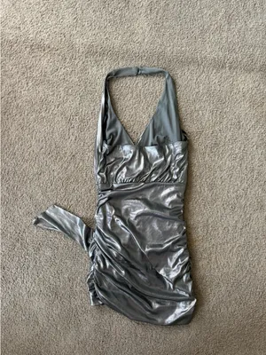 superdown Mini Dress Silver Glitter thumbnail 2