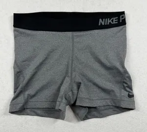 Nike Pro Compression Shorts Women’s Medium Gray Dri-FIT Training Athletic thumbnail 1