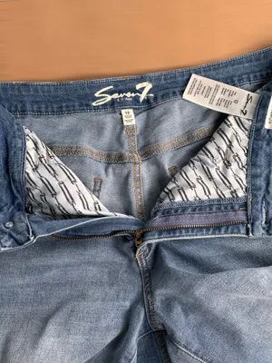 Seven7 Women’s Size 12 Blue Denim Cuffed Hem Relaxed Bermuda Shorts Americana thumbnail 10