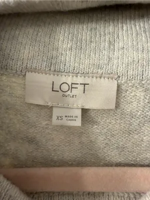 LOFT Cozy Women's Cream Cowl Neck Sweater thumbnail 3