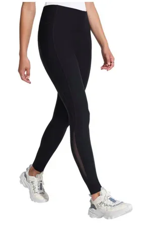 NWT XS Mondetta Ladies’ Women’s High Waist Active Black Mesh Panel Leggings Activewear Sportswear thumbnail 1
