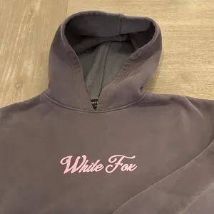 White Fox Boutique Dusty Purple Hoodie with Pink Logo thumbnail 2