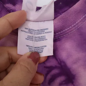 Port and Company T-Shirt Small Purple Tie-Dye Short Sleeve Cotton Excellent thumbnail 3