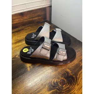 Dr. Martens Silver Metallic Slide Sandals Size 9 thumbnail 2