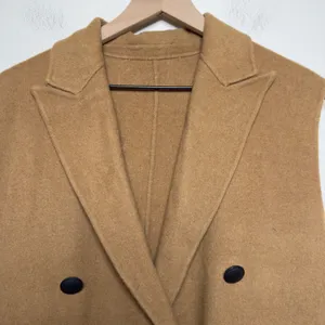 Rag‎ & Bone Women Pearson Vest Camel Wool Double Breasted Belted Sleeveless Coat thumbnail 3