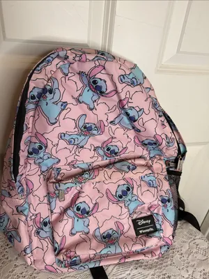 Loungefly Disney World Disney Pink Lilo & Stitch All-Over Character Backpack thumbnail 3