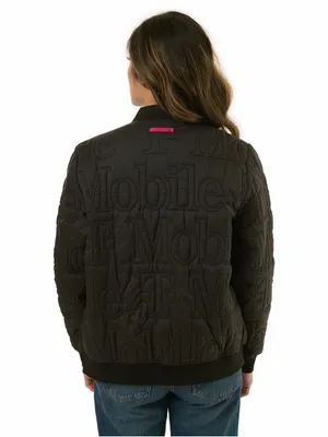 T-Mobile Be Magenta WOMEN'S QUILTED BLACK JACKET M thumbnail 4