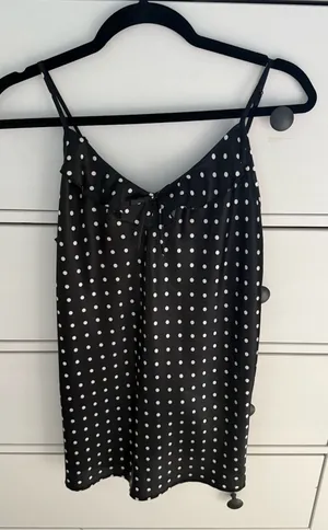 Polka Dot Tank Top Black Size M thumbnail 1