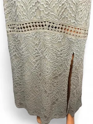 Guess Rosemary maxi dress with slit and lace details. Size L . thumbnail 5
