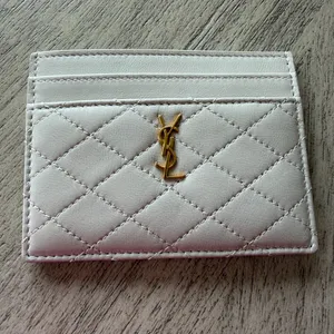 Saint Laurent Cassandre Matelasse Card Case in Grain De Poudre Embossed Leather NEW thumbnail 2