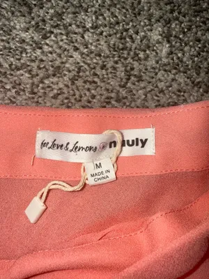 For Love & Lemons Coral Chiffon Maxi Skirt Size M thumbnail 2