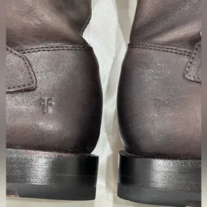 Frye Natalie Engineer Short Boots Size 6 Brown Leather Western Festival Boho thumbnail 13