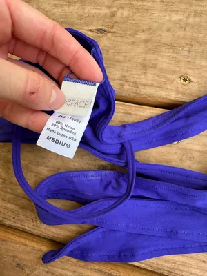 NWOT L*Space Chloe wrap around bikini top blue thumbnail 3
