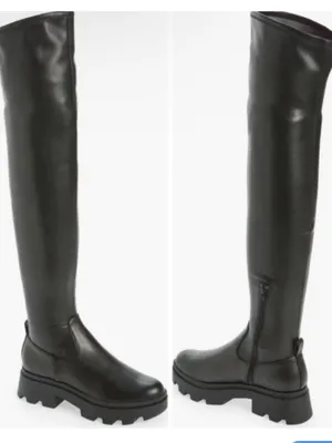 NWOT OpenEdit Women’s Black Lug-Sole Platform Boots thumbnail 2